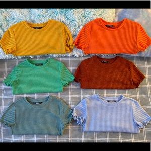 SHEIN Rib-Knit Solid Tee Bundle 📦